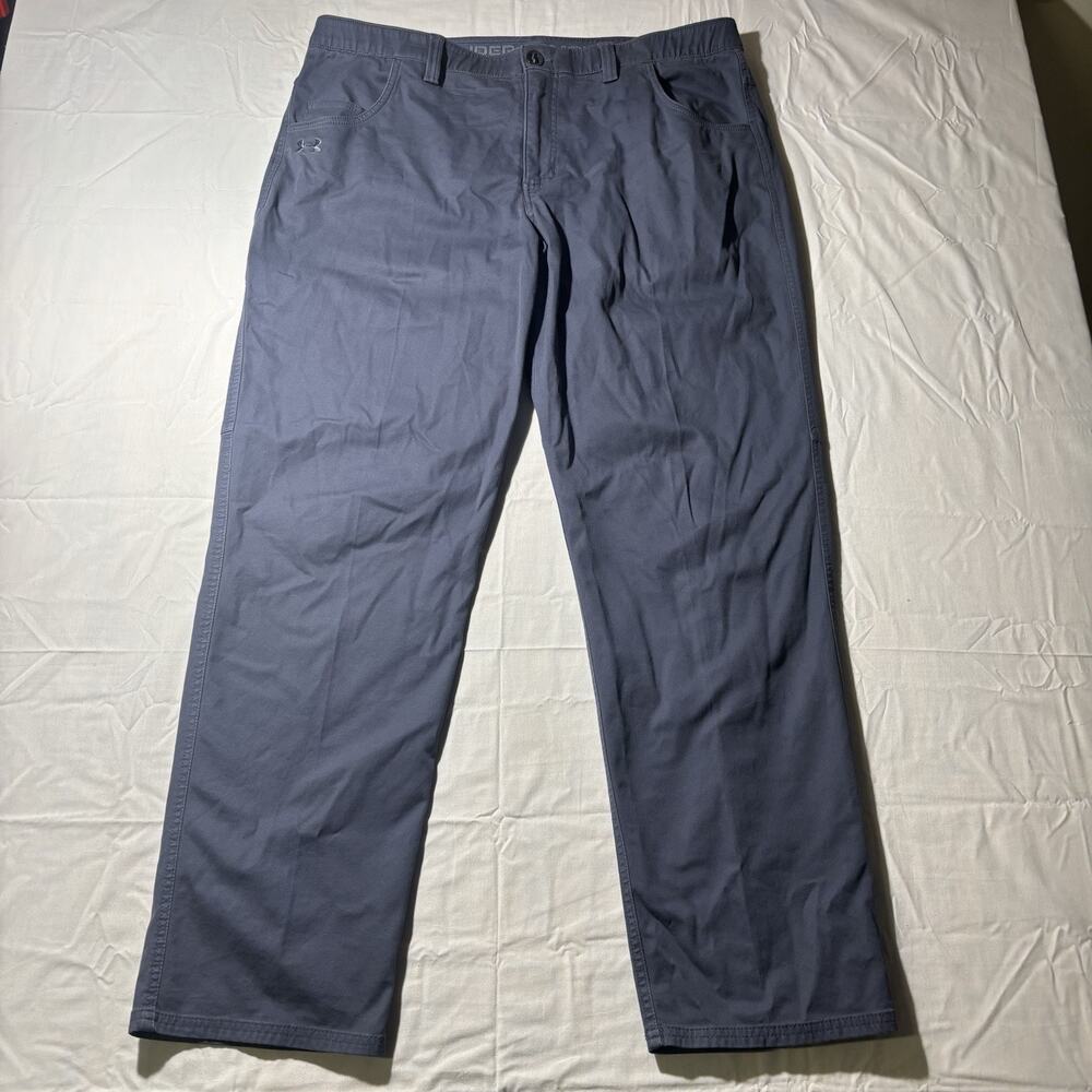 Under Armour Utility Pants Mens 38x32 Blue Stretch Outdoor Hiking Workwear